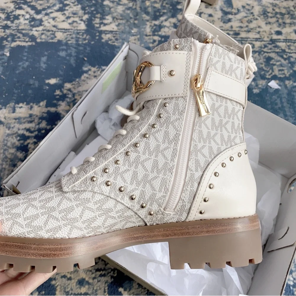 Michael Kors women lace up booties size 7.5 - Picture 6 of 11